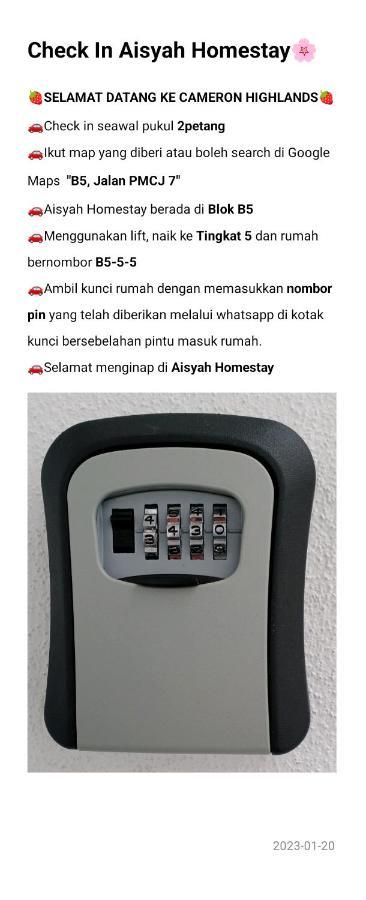 Nurul Aisyah Homestay Tanah Rata Exterior photo